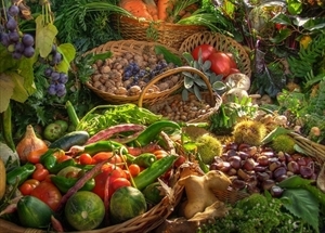 Frutta e verdura in esposizione