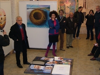 Enza Mastria inaugurazione mostra Adsum