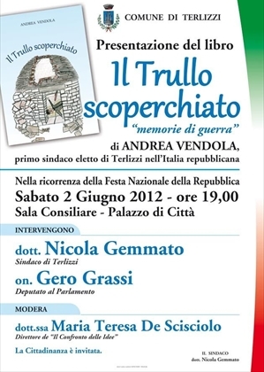 locandina presentazione libro Andrea Vendola