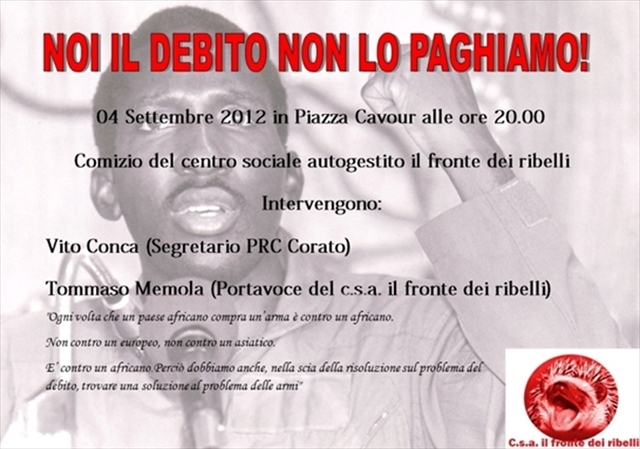 Il manifesto del comizio