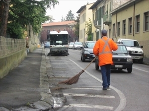 Spazzamento spazzino rifiuti