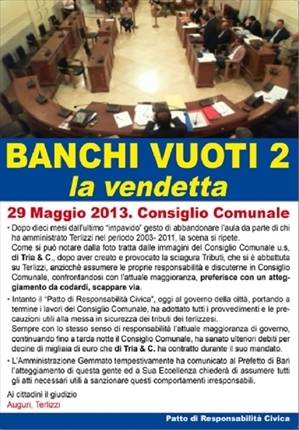 Manifesto banchi vuoti