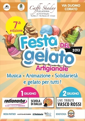 La locandina della festa del gelato artigianale