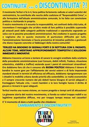 Manifesto Terlizzi si fa in 4
