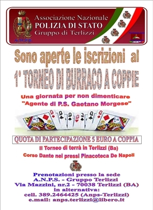 locandina torneo di burraco