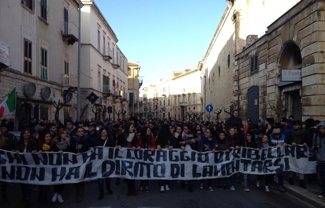 corteo di protesta a terlizzi