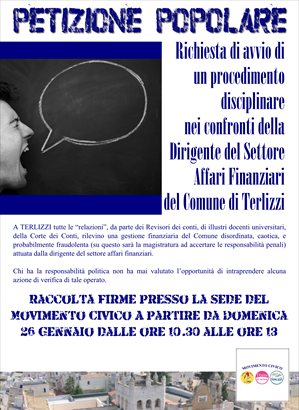 locandina petizione