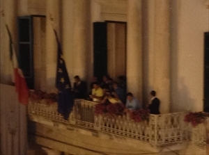 Il balcone centrale di palazzo di città