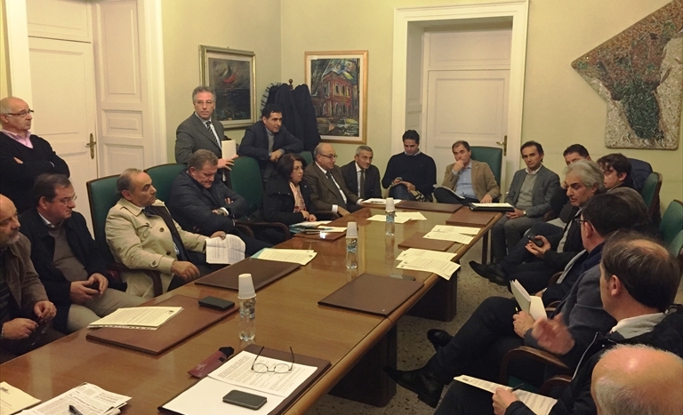 Un momento dell'incontro tra i sindaci per l'abolizione dell'Imu agricola