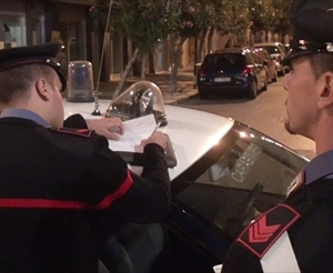 Un posto di blocco dei Carabinieri