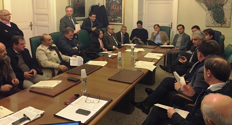 Un momento dell'incontro tra i sindaci per l'abolizione dell'Imu agricola