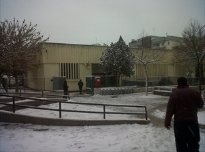 Neve a Terlizzi nei pressi dell'ufficio postale