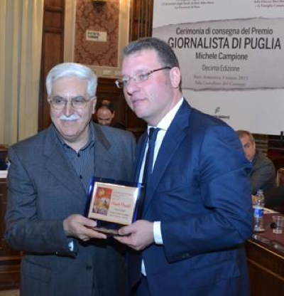 Renato Brucoli premio Giornalista di Puglia