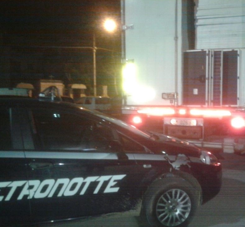 il camion fermato dai carabinieri