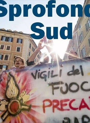 una delle manifestazioni dei Vigili del Fuoco precari a Roma