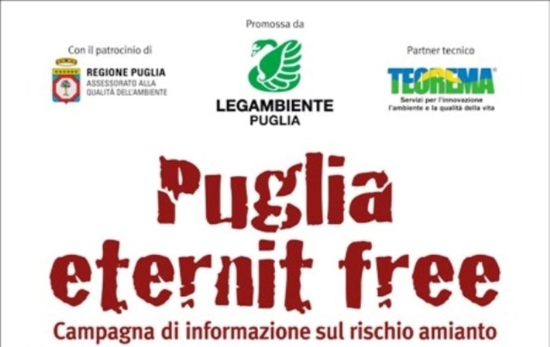 la locandina del progetto puglia eternit free