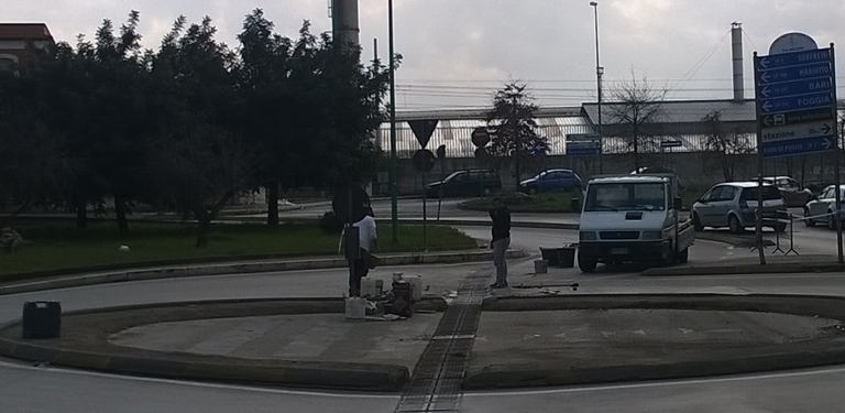 i lavori presso il sottopassaggio
