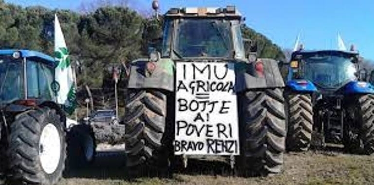proteste contro l'imu agricola