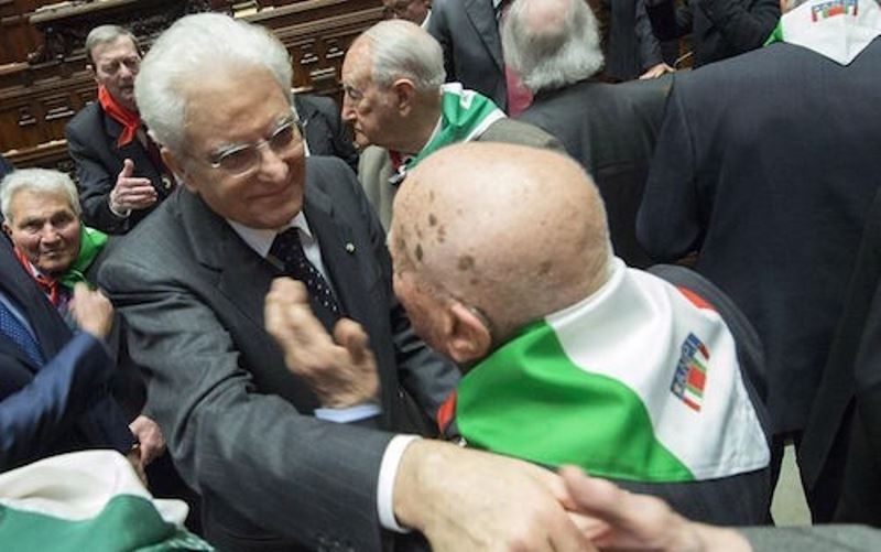 mattarella con i partigiani