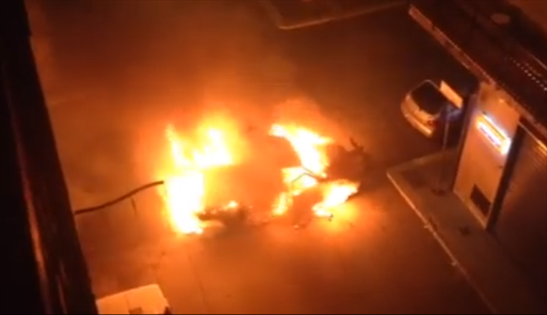 l'incendio del furgoncino del 7 maggio