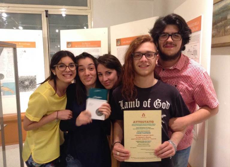 gli studenti vincitori del certamen