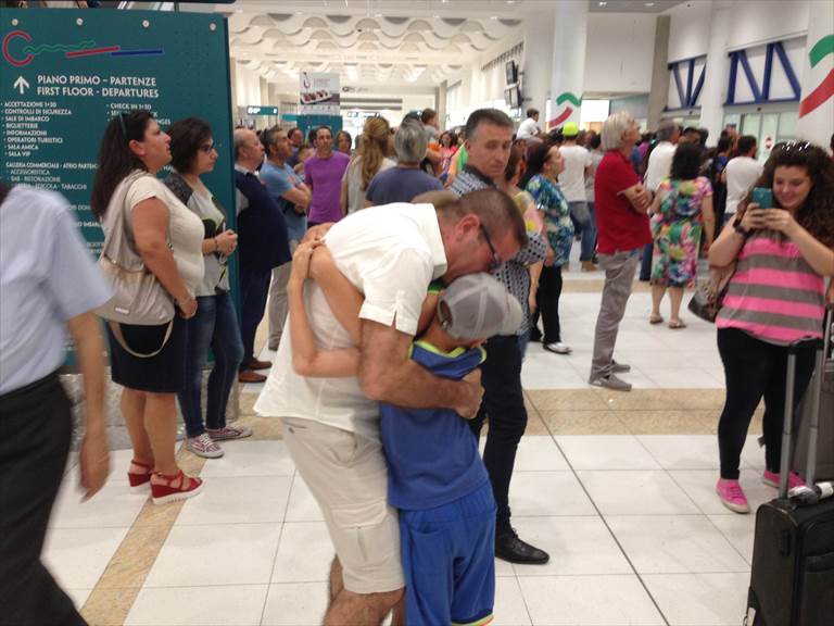 l'arrivo dei bambini bielorussi