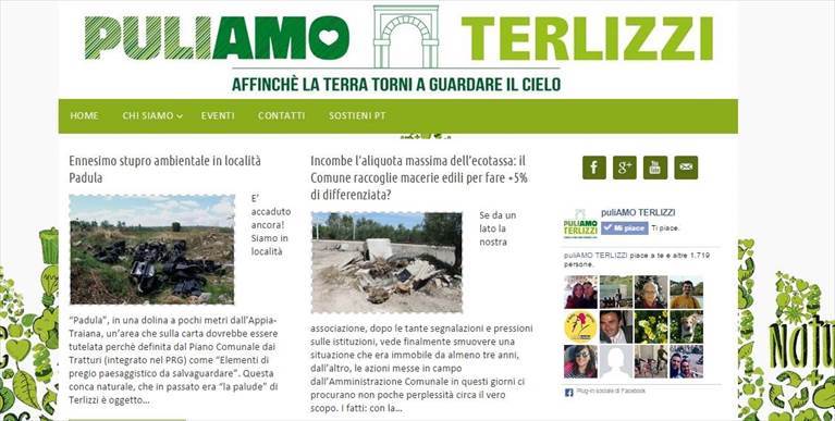 il sito web di puliamo terlizzi