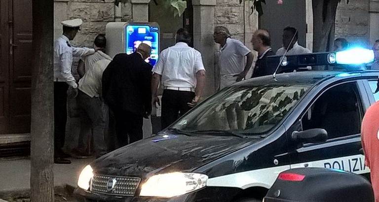 Il momento dell'arresto