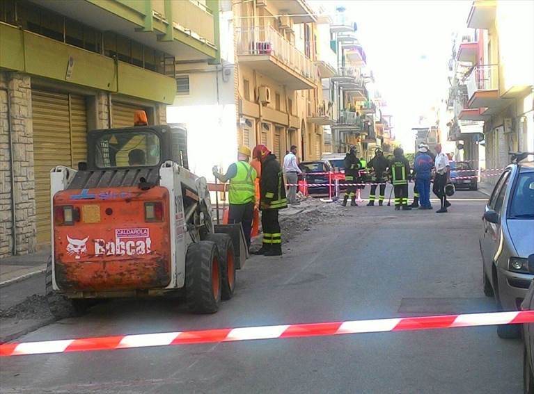 fuga di gas in via Tripoli
