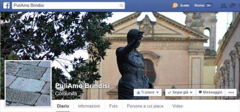 la pagina fb di puliamo brindisi
