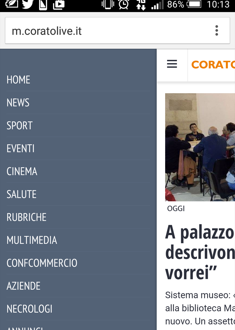 La versione mobile dei portali LiveNetwork