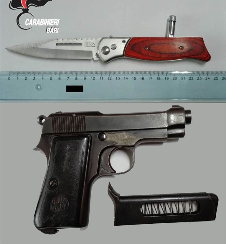 coltello e pistola