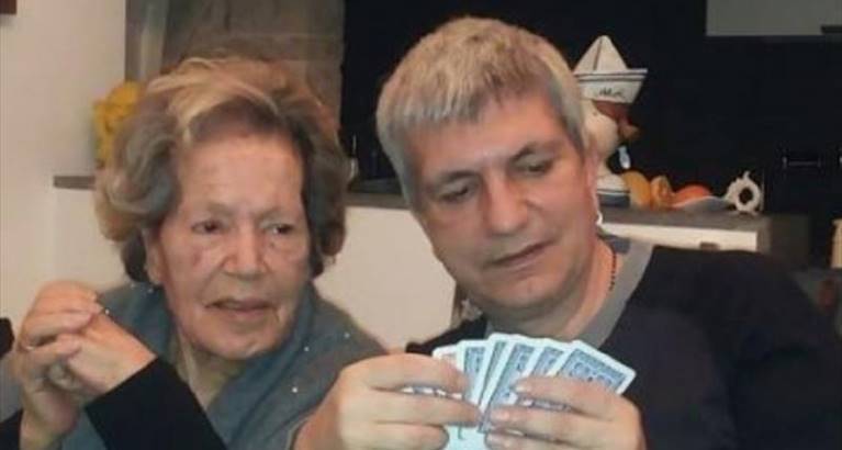 nichi vendola con la madre