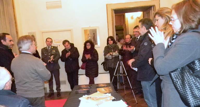 un momento della presentazione di scatti dal '700