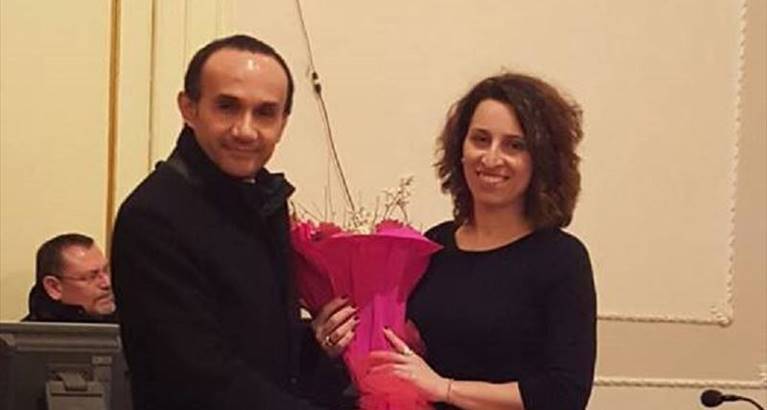 rossella tricarico con il sindaco