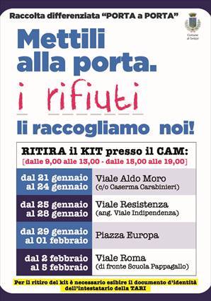 Quando ritirare il "kit" per i rifiuti
