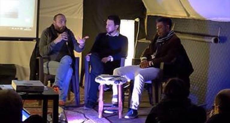un momento della presentazione di "ghetto italia"