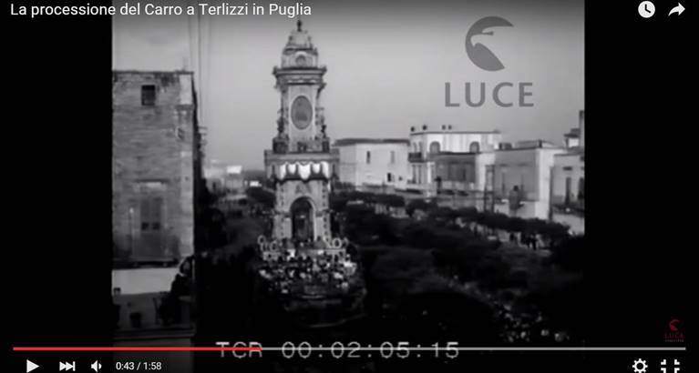 il video del cinegiornale luce sul carro di terlizzi