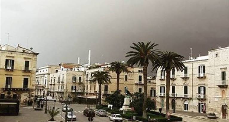 nube di sabbia su terlizzi