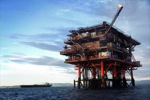 Una piattaforma per l'estrazione di petrolio