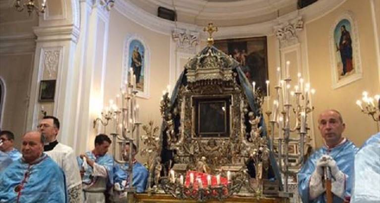 icona della madonna di sovereto nella chiesa di santa maria