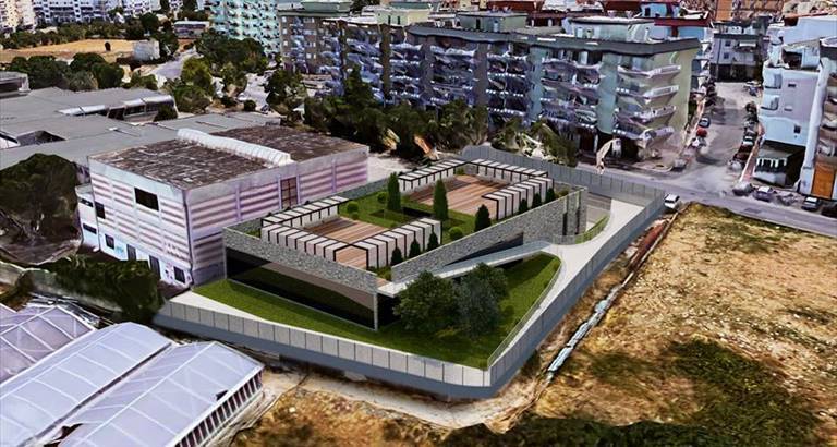 proiezione della nuova biblioteca