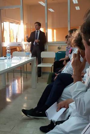 Il direttore Asl Bari Vito Montanaro in visita all'ospedale di Corato