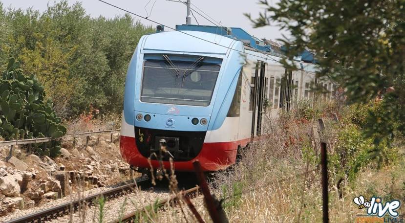 Il treno sul binario tra Corato e Andria