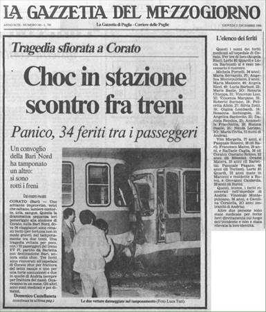 La pagina di cronaca del 1986