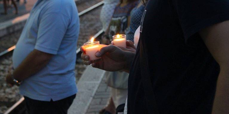 Ieri la veglia di preghiera presso la stazione di Andria