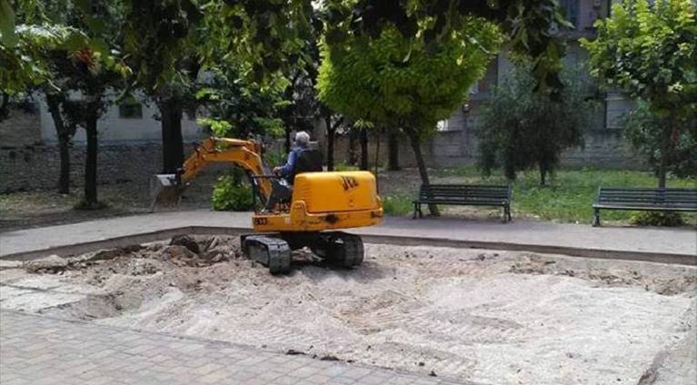 lavori in corso in parco marinelli