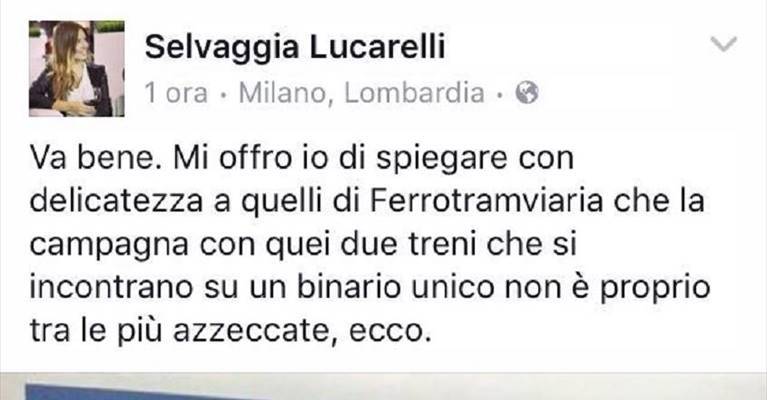 Il post pubblicato ieri da Selvaggia Lucarelli