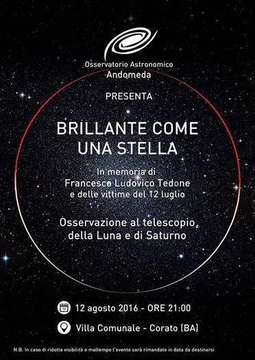 La locandina dell'iniziativa