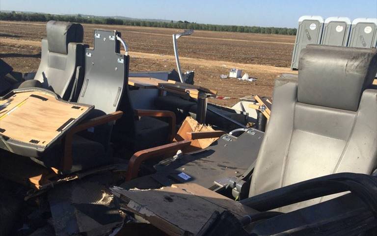 I sedili dei treni coinvolti nell'incidente